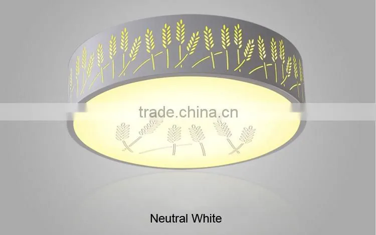 Hollow Out Wheat LED Ceiling Lamp 220V Round Modern Ceiling Light
