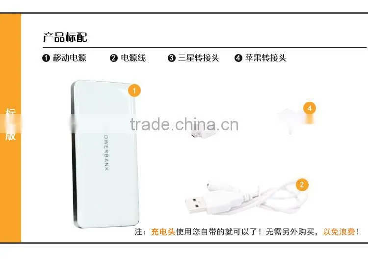 2014 new type 10000mah power bank with 4 beautiful colors popular power bank