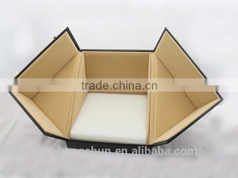 High quality packaging wine glass paperboard box with metal button