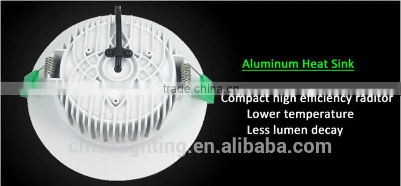 12w dimmable Recessed led downlight saa Warm White