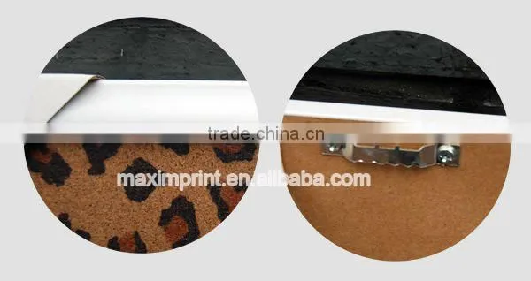 Hot sale leopard print cork board with frame