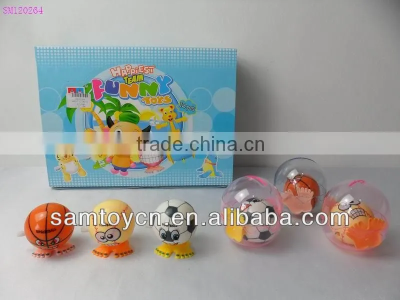 12pcs cartoon shape of wind up funny toys