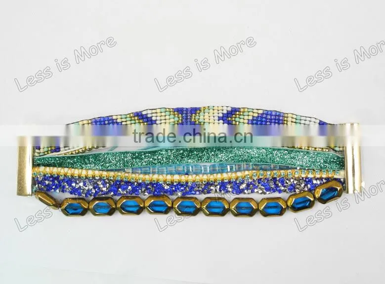 Triple braided magnetic charm bracelet paracord bracelet