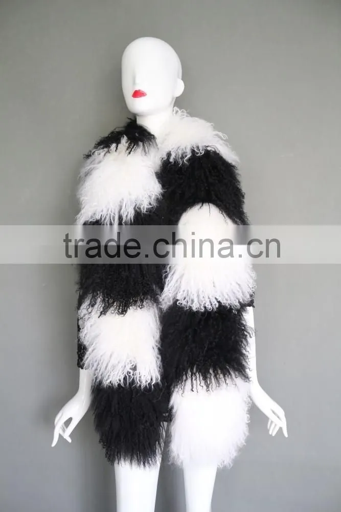 Big fur tibet lamb scarf colorful scarf warm winter scarf long fur scarf for 2016 winter fashion