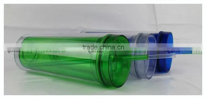 Promotional Insulated Acrylic Tumbler with Straw
