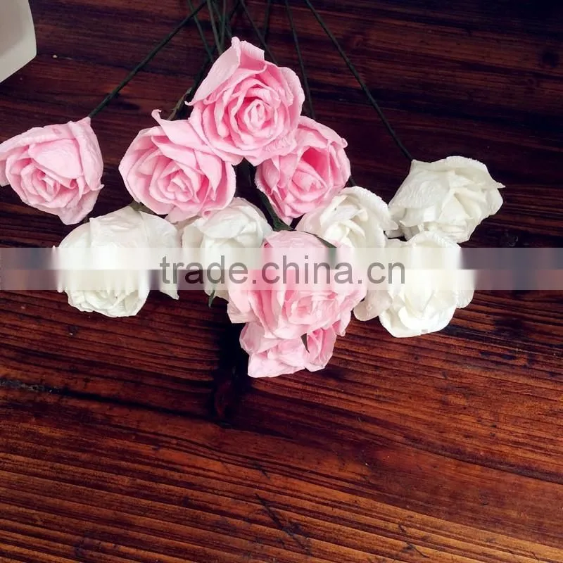 wedding decoration paper flower, handmade flower, party decoration flower, pink paper flower