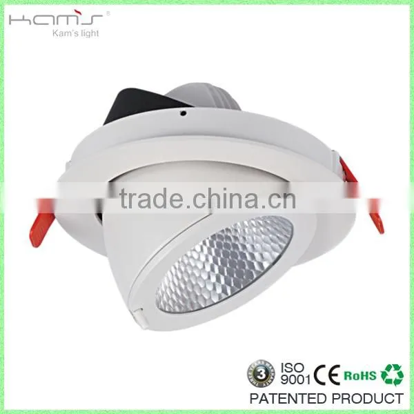 SAA approved cut out 145-150mm 20w 25w round dimmable led downlight with 360deg adjustable shop light
