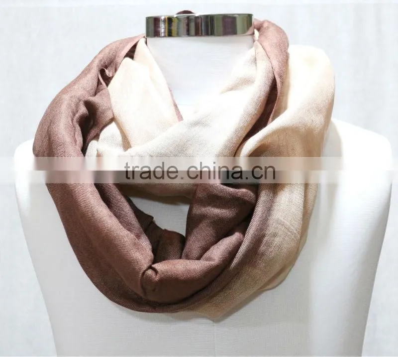 Hand woven Linen shaded loop scarves infinity scarves