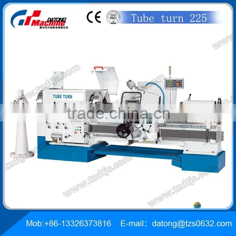 TubeTurn 225 Box-way Lathe( large spindle bore and dual lathe chuck for long tubes)