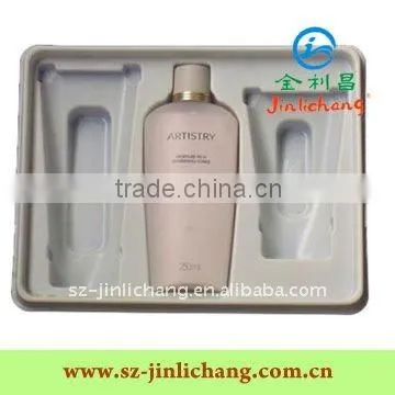 Transparent blister tray for cosmetics