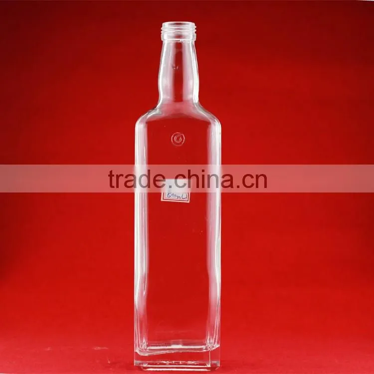 Good quality vase shape wine bottles opal white bottles 750ml transparent glass bottles