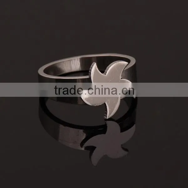 Stainless Steel Leaf Ring