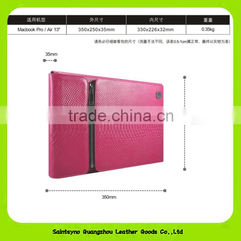 15057 New style laptop PU Leather Case Cover and Flip Stand in multi-color