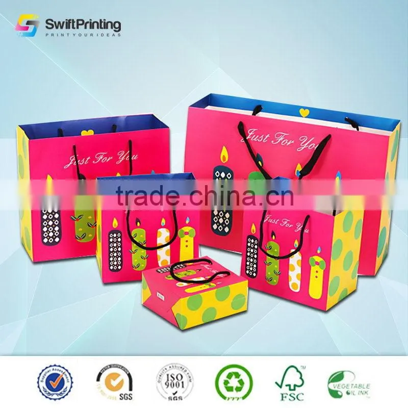 Top level top sell decorate brown paper bag