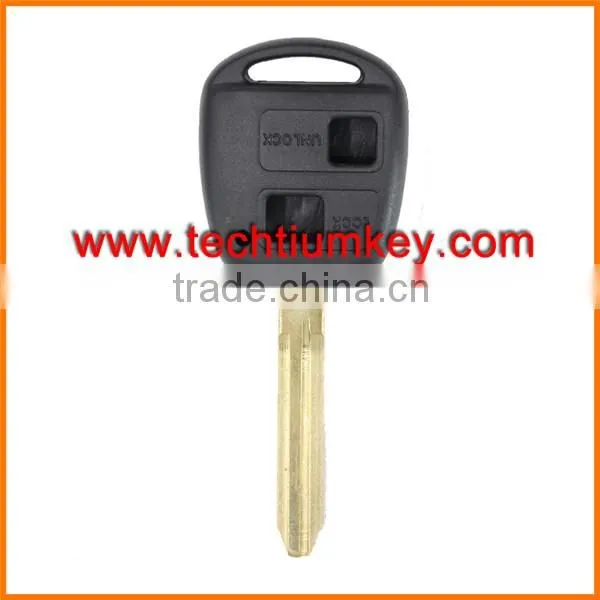 techtium car key remote car key shell blank 2 button with toy43 blade without logo for toyota hilux corolla 2008 camry LAND