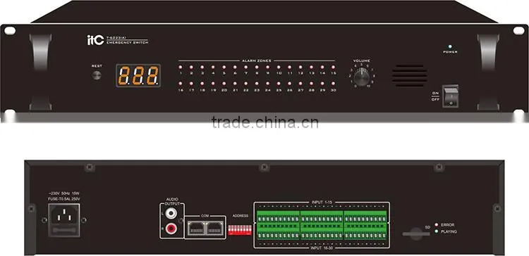 PA System Fire Alarm Interface voice alarm controller