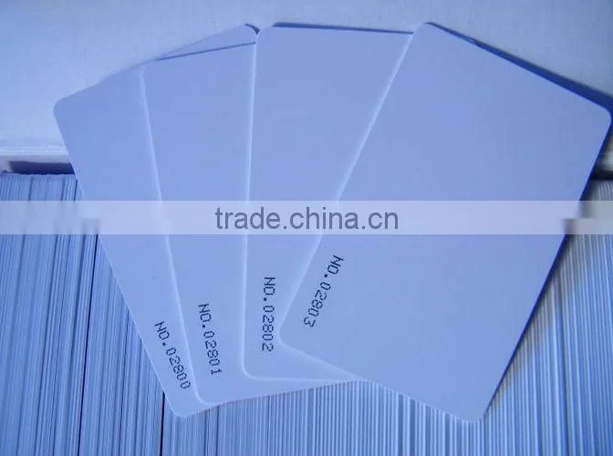 125khz or 13.56mhz, 860-960mhz Plastic Blank Clear RFID Card