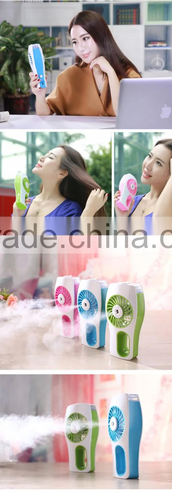 Hot selling Electric Handheld summer mini fan humidifier usb fan for phone