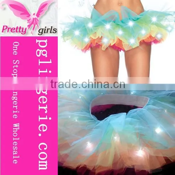 2016 Led Light Tutu Skirt With Fluffy Tutu Skirt For Girl