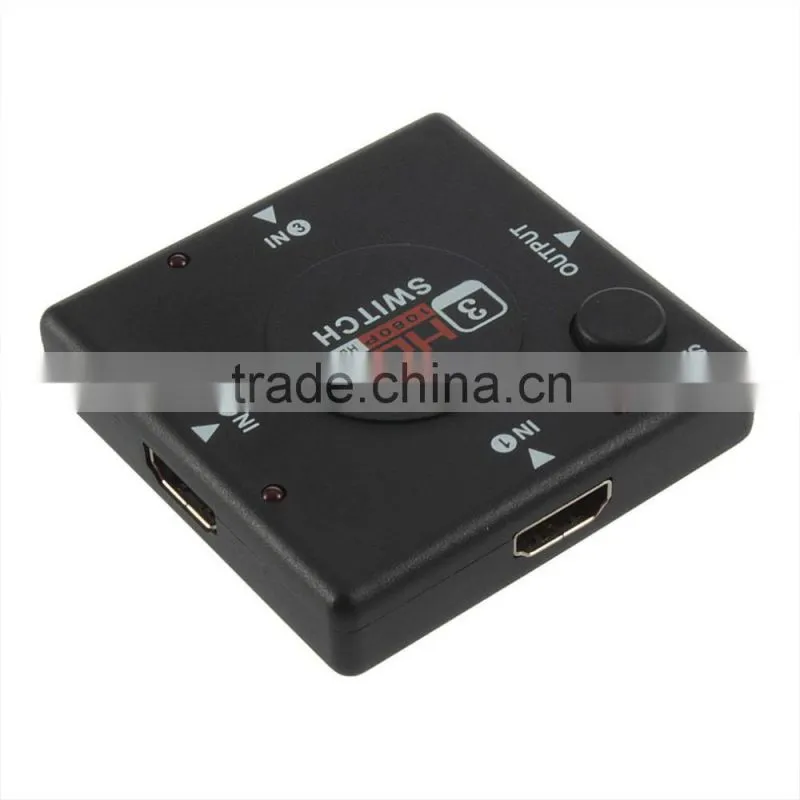 New Portable 1x4HD Splitter3 in 1Out 4 Ports hdmi splitter to coaxial
