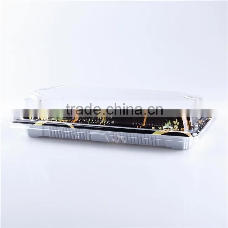 SM1-1102SY-BK disposable japanese sushi plates with lid