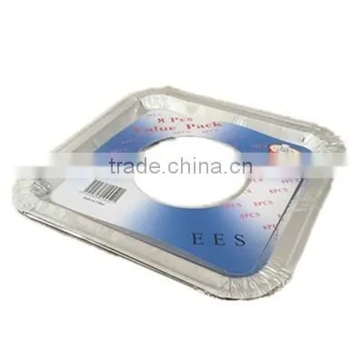 Household Aluminium Foil Gas Burner/Gas Stove Protector 8 3/4" X 8 3/4"