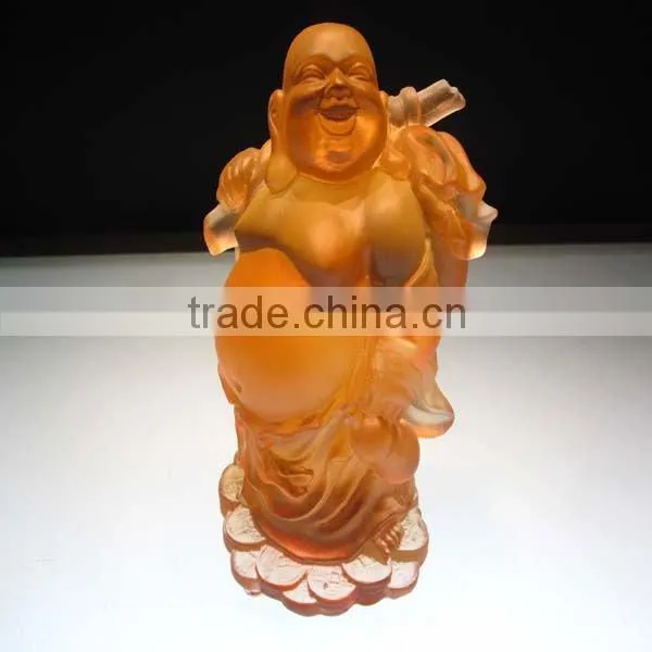 WF017 crystal buddha statues--happy buddha statue