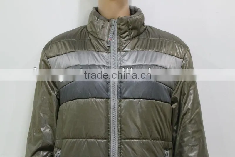 2014 Winter Padded Jacket Long-Sleeve Zipper Placket Contrast Color Men Down Jacket