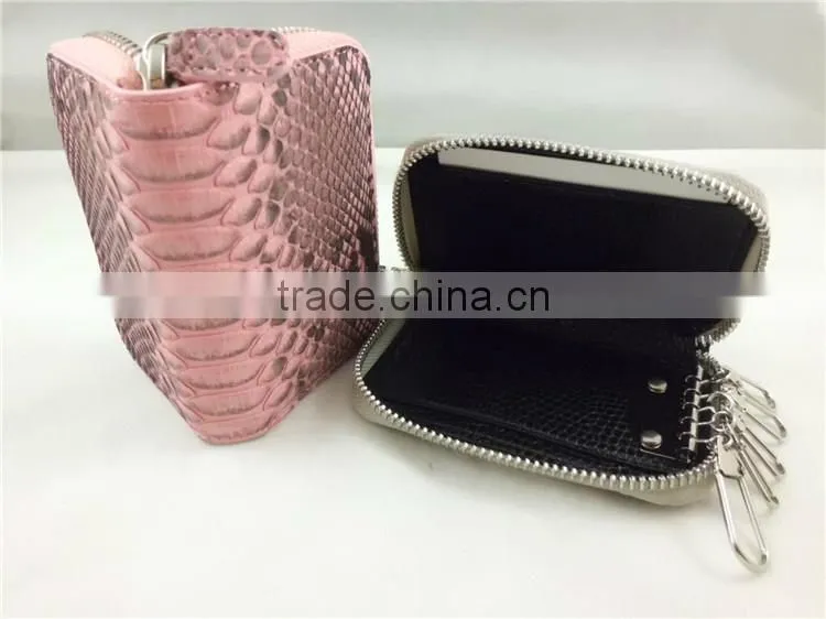 Genuine Leather Key Wallet Pocket Key Case Hot Selling Key Holder Snake Skin Credit Card Wallet