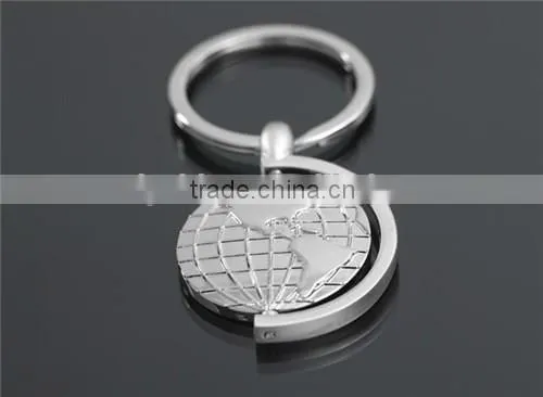 Fashion men's round zinc alloy personalized keychain