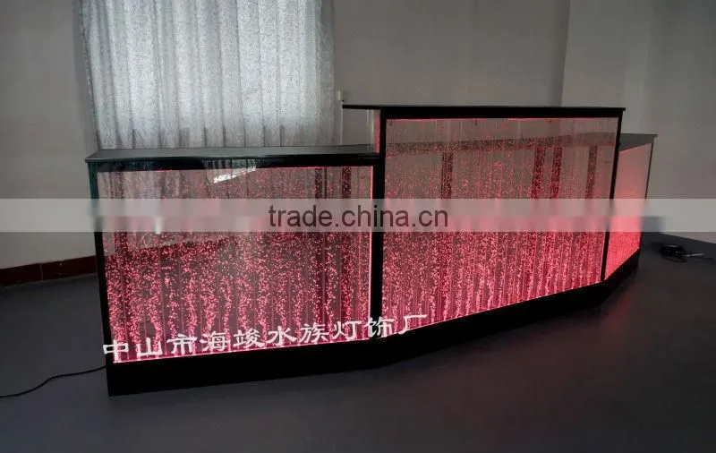 amazing LED water bubble bar counter front desk counter