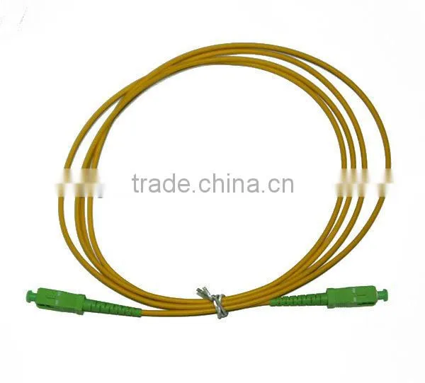High quality fiber optic FC patch cord/fc duplex patch cord with 2.0mm black boot for FTTH
