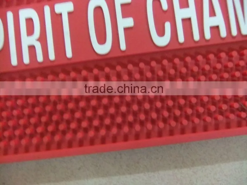 Soft Pvc Rubber Custom Logo Bar Mat