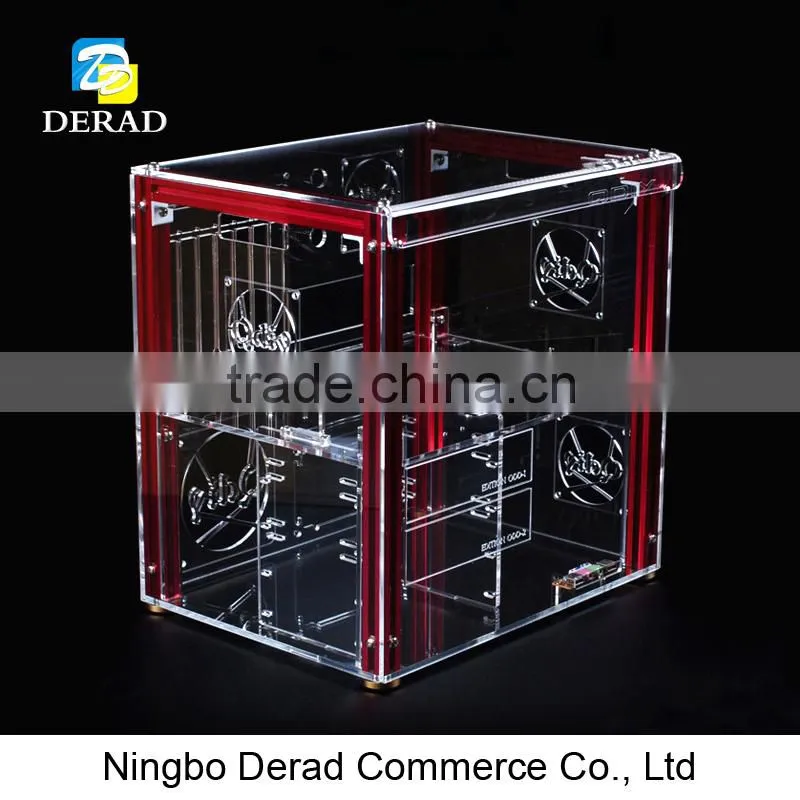 PC-C004L New Hot Sale Extra Large Custom Horizontal Acrylic Display Computer Case Design