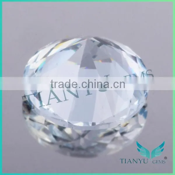 105# round shape aquamarine green spinel loose stones