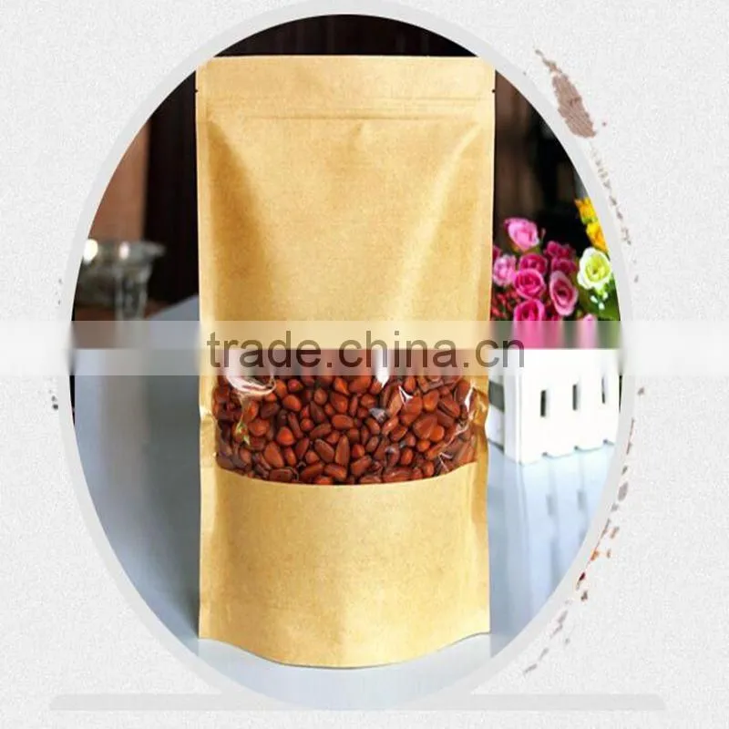 Chinese homemade paper bag with logo print kraft grocery paper bag for food