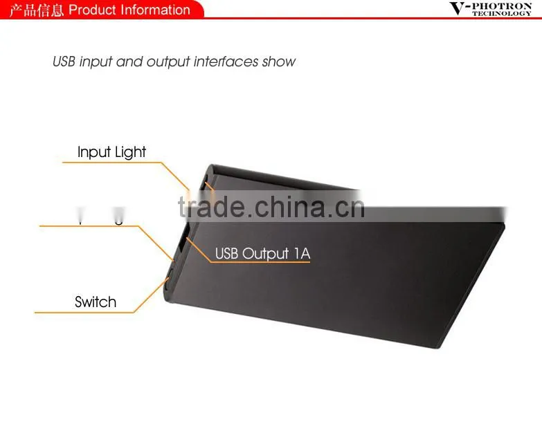 Hot New Products for 2015 Portable Charger 6000mah Smart Power Bank