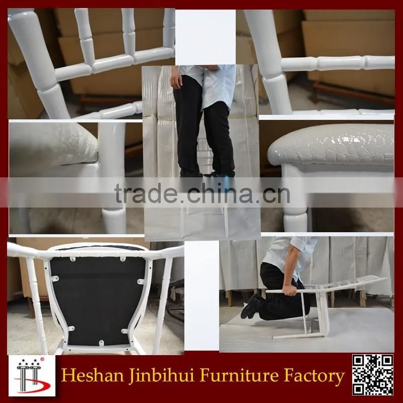 Wholesale white Wedding resin upholstered chiavari chair Napoleon chair