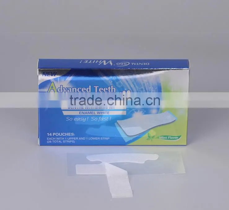 Non peroxide/6%HP teeth whitening teeth whitening strips private label teeth whitening system