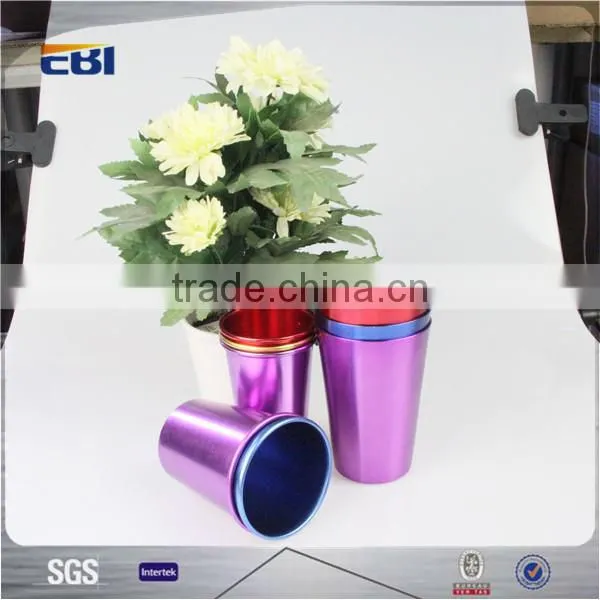 Tea tumbler anodized aluminum cup