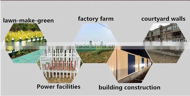 outdoor pvc galvanized steel garden edging fence plastic steel lawn edging fencing