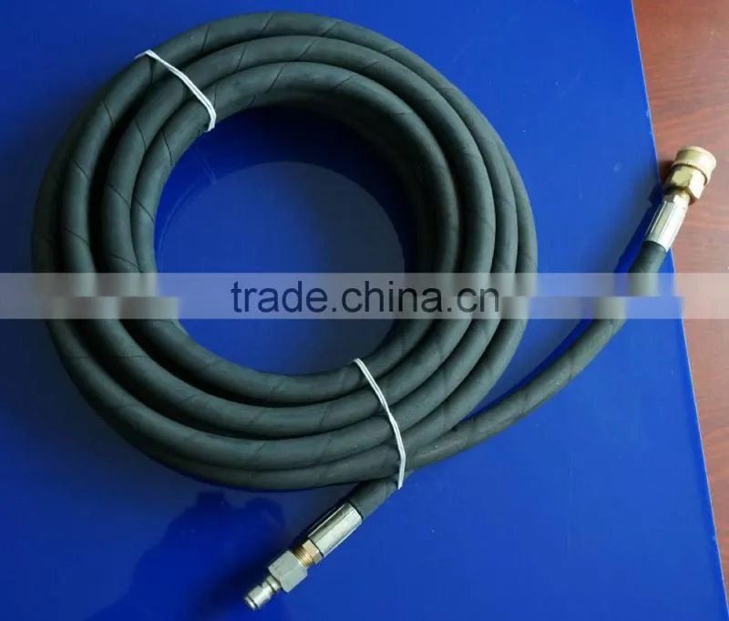 High pressure hose with screw coupler