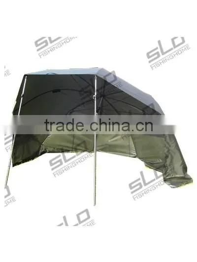 nylon waterproof fabric fishing brolly with aluminum storm poles