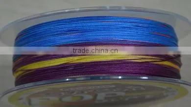 4ply braid line Colorful PE line 300m anti bite line