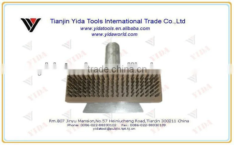 wooden block stainless steel wire wheel brush
