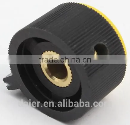 serrated plastic collet mount knobs with white pointer