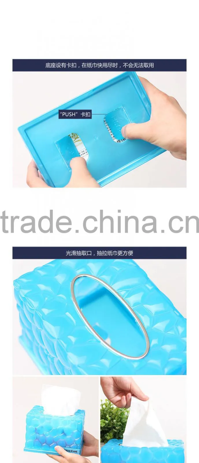 Creative Square water Cube Tissue Paper Towel BOX Holder Container Dispenser New
