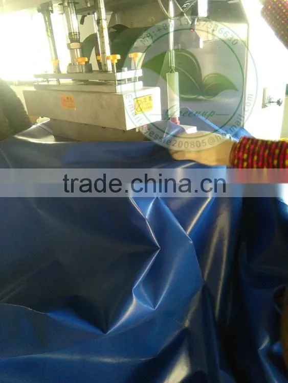 Lacquered treated red pvc coated fabric cesspool cover