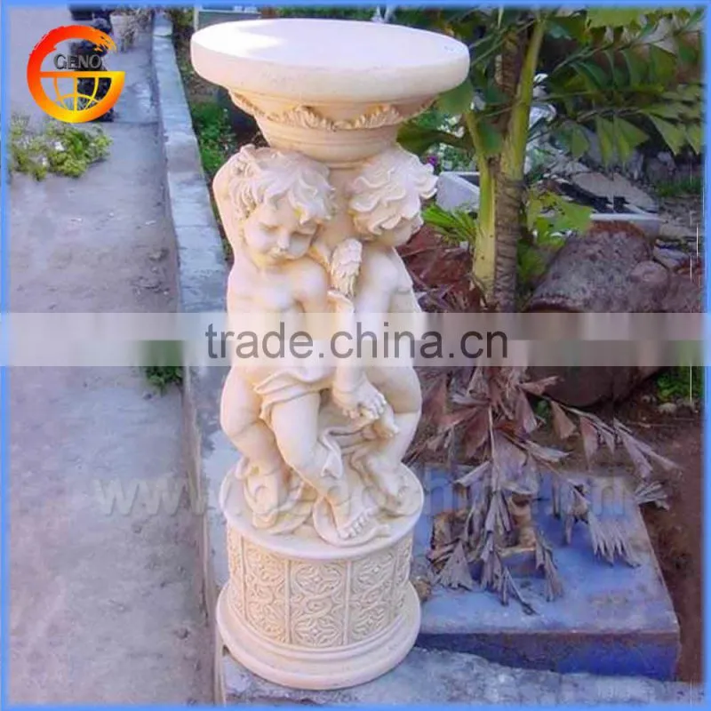 Stable fiberstone/ fiberglass flower pot stand stone column