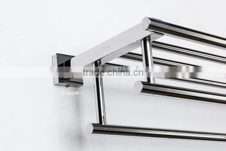 Contemporary Styled wall mounted adjustable double towel racks for bathrooms